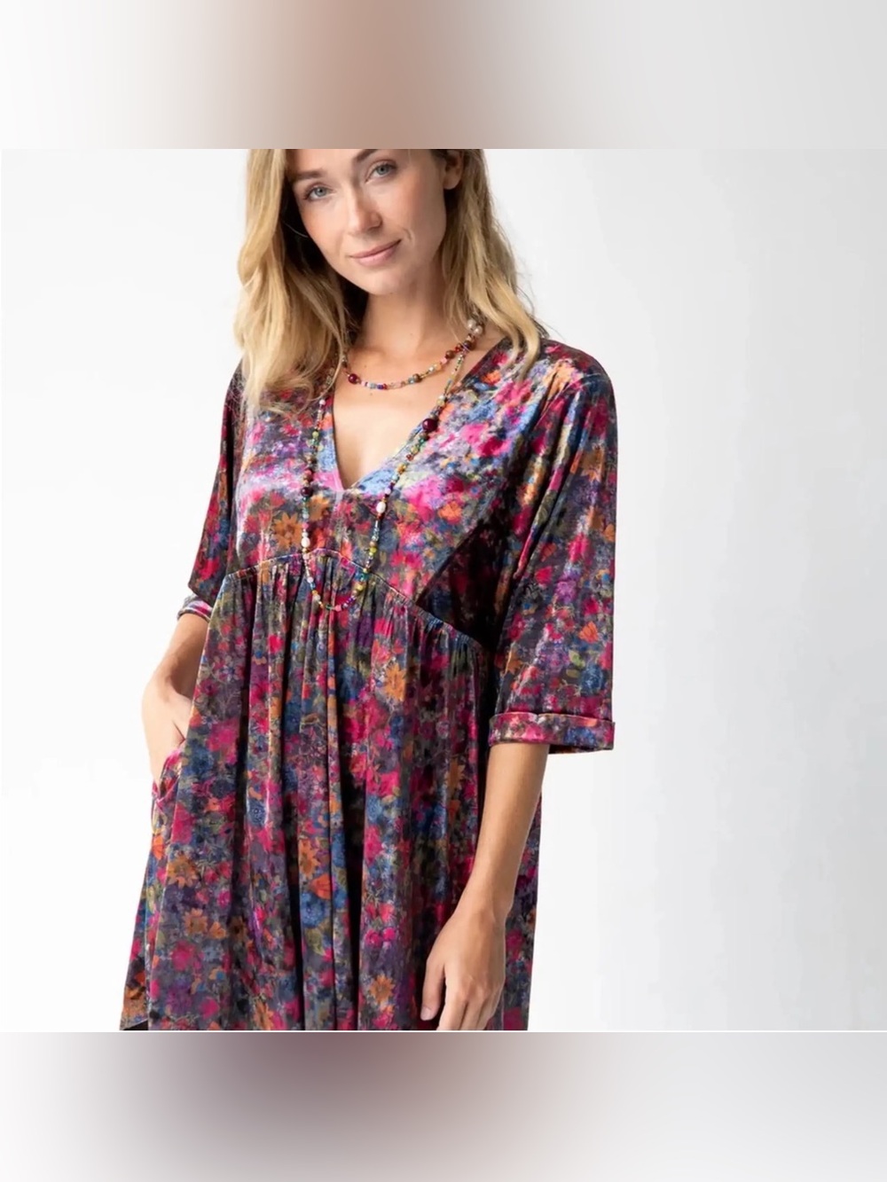 Natural Life Stella Velvet Babydoll Dress
